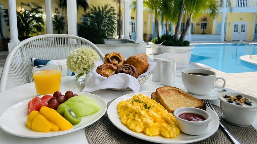 varied complimentary breakfast options