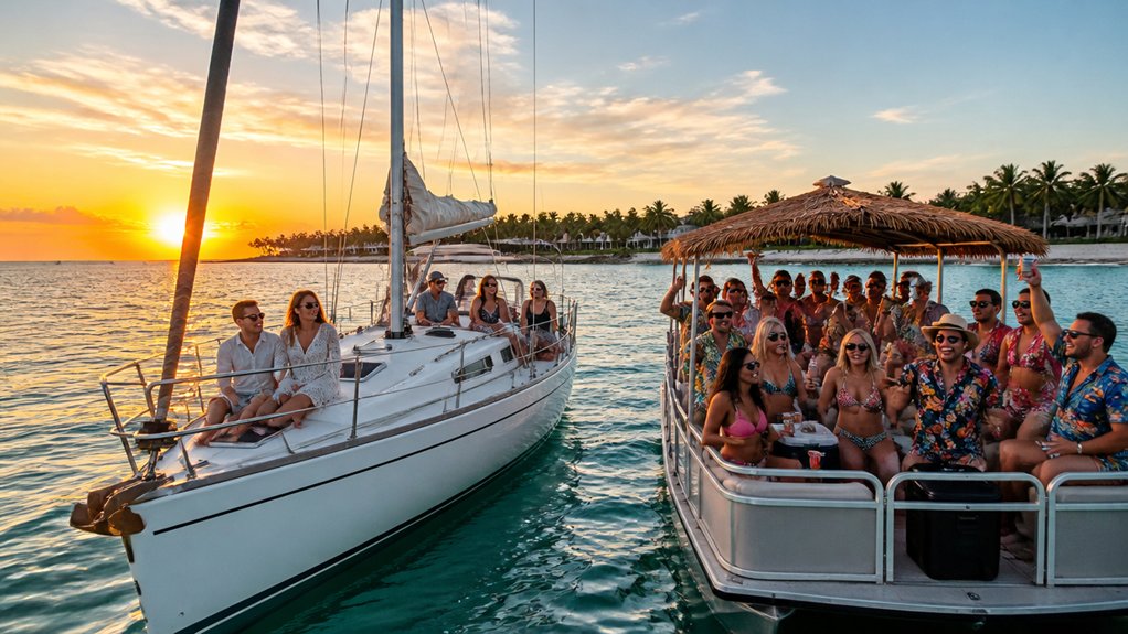 sunset party boat charters