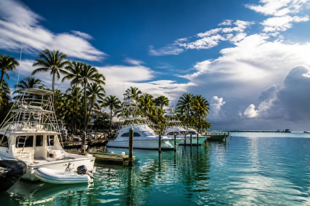 Key West harbor under changing late-summer skies