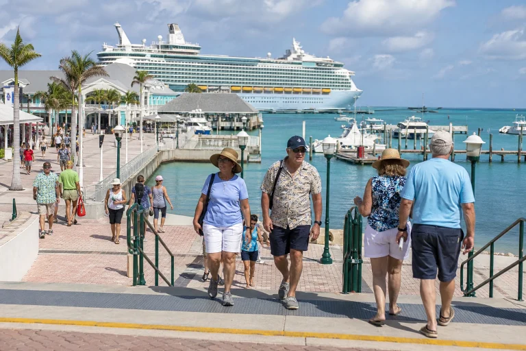Cruise visitors starting a half-day shore excursion in Key West
