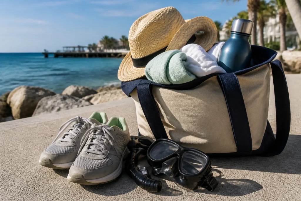 Compact packing essentials for a Key West shore excursion
