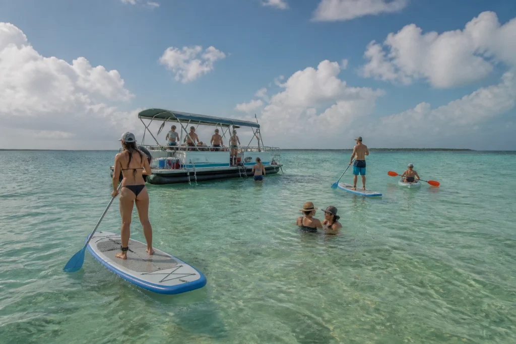 Shared Key West sandbar excursion with kayaks and paddleboards